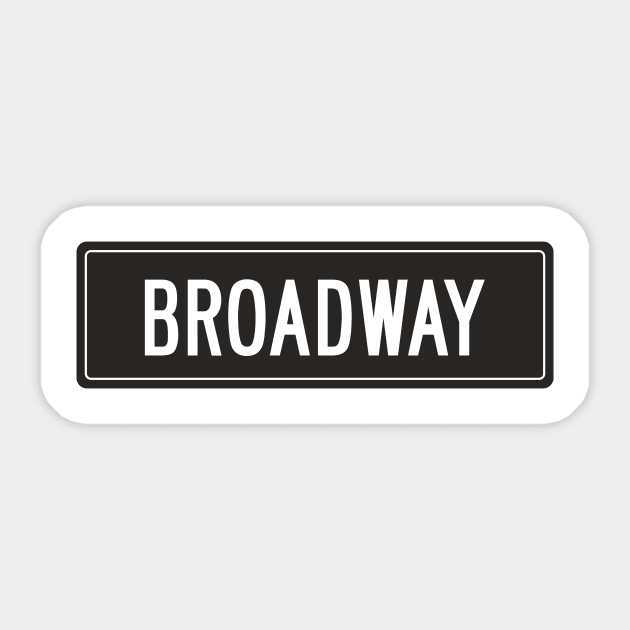 Broadway black Sticker by annacush